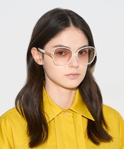 CHARLES & KEITH(チャールズ & キース)の「チェーンリンク オーバーサイズバタフライサングラス(サングラス・レディース・クリーム/ブラウン系その他2/ブラック・FREE)」の18枚目の写真
