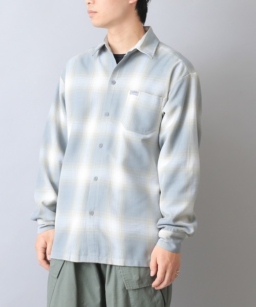 WAIPER.inc（ワイパーインク）の「Cal Top　キャルトップ　オンブレーチェックシャツ（シャツ/ブラウス・メンズ・ブラック系/ホワイト×レッド/グレー系その他/ブラウン系その他・L/XL/M/S）」の3枚目の写真