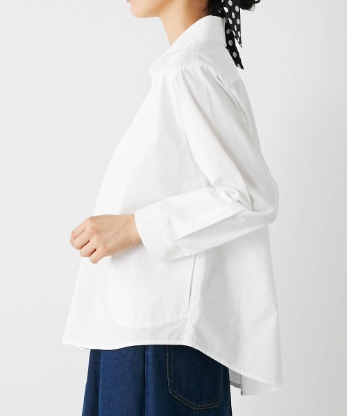 Le temps riche(ルタンリッシュ)の「サイドポケットラウンドカラープルオーバーシャツ<Le temps riche>(シャツ/ブラウス・レディース・ブラック系/オフホワイト・LL/M/L/S)」の20枚目の写真