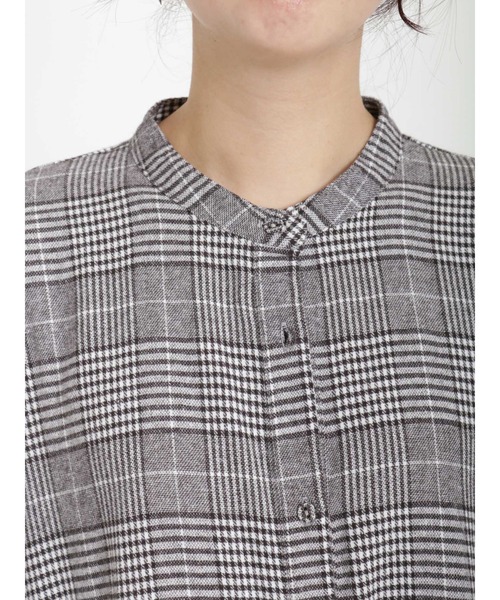 Samansa Mos2（サマンサ モスモス）の「ギャザーシャツワンピース（ワンピース・レディース・ブラック/ベージュ/チャコール・ﾌﾘ-）」の17枚目の写真