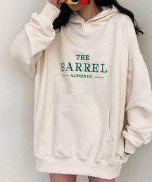刺繍ロゴオーバーサイズフーディーパーカー