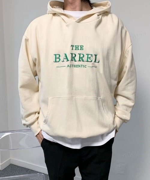 Dalfwin（ダールフィン）の「刺繍ロゴオーバーサイズフーディーパーカー（パーカー・レディース・ブルー/アイボリー/チャコールグレー・FREE）」の4枚目の写真