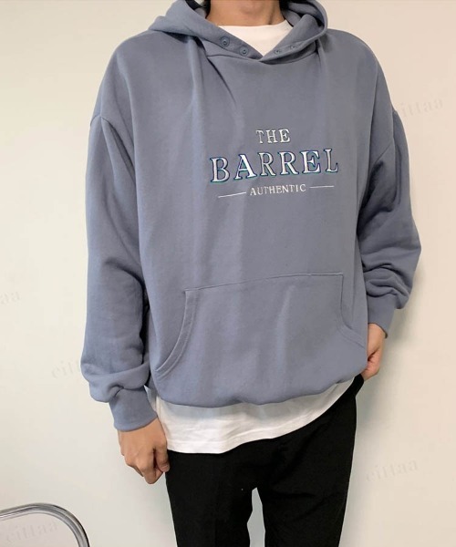 Dalfwin（ダールフィン）の「刺繍ロゴオーバーサイズフーディーパーカー（パーカー・レディース・ブルー/アイボリー/チャコールグレー・FREE）」の16枚目の写真