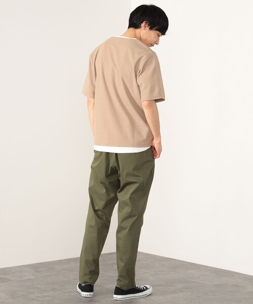 BEAMS HEART(ビームスハート)の「BEAMS HEART / スリットネック フェイクレイヤー ワッフル Tシャツ(ユニセックス)(Tシャツ/カットソー・メンズ・ベージュ/グリーン系その他/ブルー系その他・SMALL/MEDIUM/LARGE/X-LARGE)」の5枚目の写真
