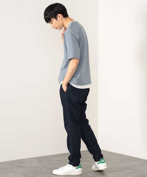 BEAMS HEART(ビームスハート)の「BEAMS HEART / スリットネック フェイクレイヤー ワッフル Tシャツ(ユニセックス)(Tシャツ/カットソー・メンズ・ベージュ/グリーン系その他/ブルー系その他・SMALL/MEDIUM/LARGE/X-LARGE)」の18枚目の写真