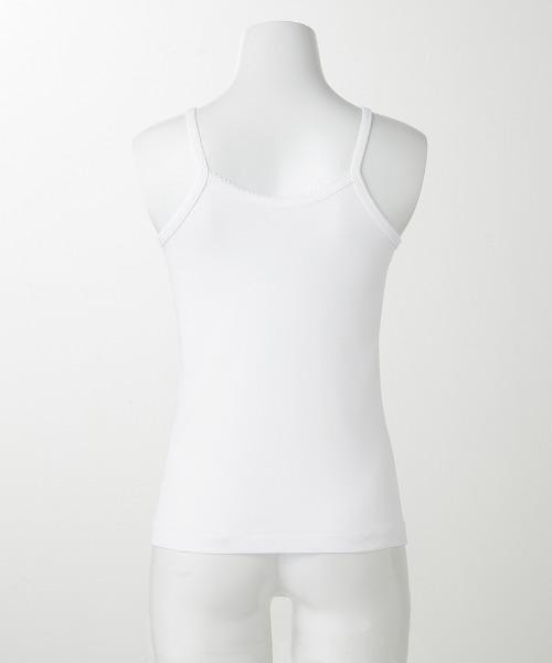 こどもグンゼ（コドモグンゼ）の「こどもグンゼ 女の子 キャミソール 抗菌防臭 部屋干し対応 2枚組　綿100％（インナーウェア/肌着・キッズ・ホワイト/ブラック・100/120/110/130/160/140/150）」の6枚目の写真