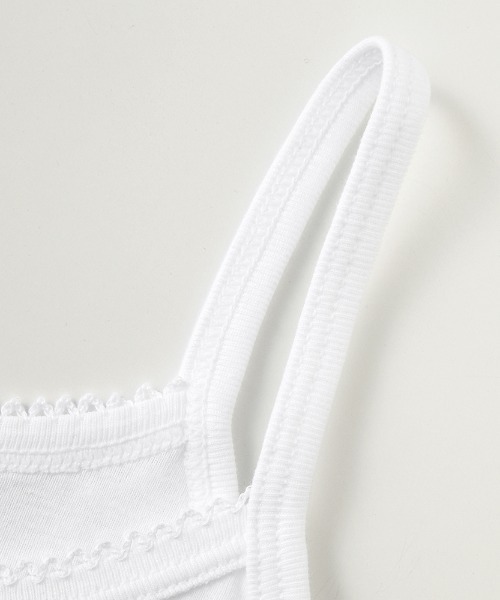 こどもグンゼ（コドモグンゼ）の「こどもグンゼ 女の子 キャミソール 抗菌防臭 部屋干し対応 2枚組　綿100％（インナーウェア/肌着・キッズ・ホワイト/ブラック・100/120/110/130/160/140/150）」の5枚目の写真