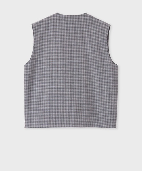 Paul Smith(ポールスミス)の「マイクロチェック プルオーバー ウエストコート / 133103 096Y(ベスト・メンズ・ピンク/ブルーグリーン・MEDIUM/LARGE)」の3枚目の写真