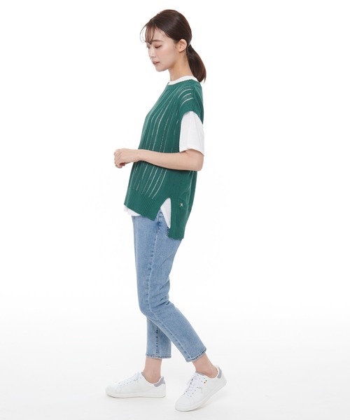 Arnold Palmer（アーノルドパーマー）の「ニットベスト × ラウンドテール Tシャツ セット（アンサンブル・レディース・グリーン/ベージュ/ピンク・L/M/S）」の12枚目の写真