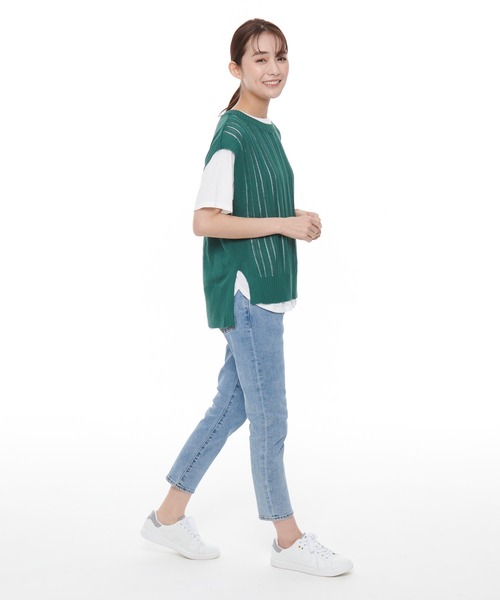 Arnold Palmer（アーノルドパーマー）の「ニットベスト × ラウンドテール Tシャツ セット（アンサンブル・レディース・グリーン/ベージュ/ピンク・L/M/S）」の19枚目の写真