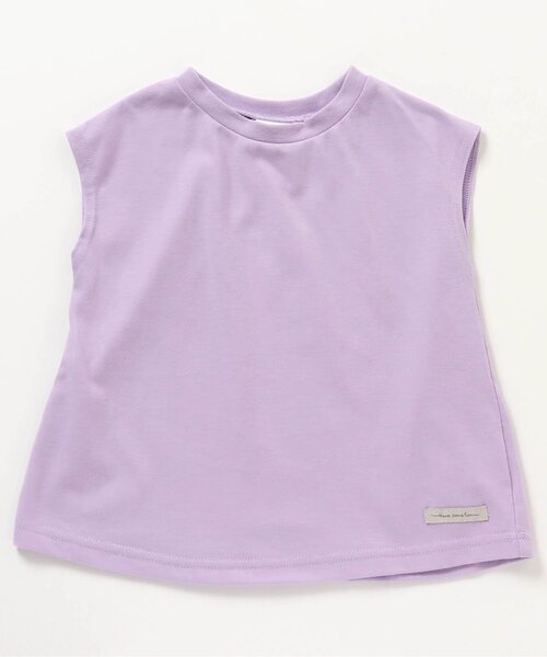 BREEZE（ブリーズ）の「【WEB限定】フレンチスリーブTシャツ（Tシャツ/カットソー・キッズ・イエロー/オフホワイト/ピンク/チャコール/ラベンダー・120/130/140/80/100/110/90）」の6枚目の写真
