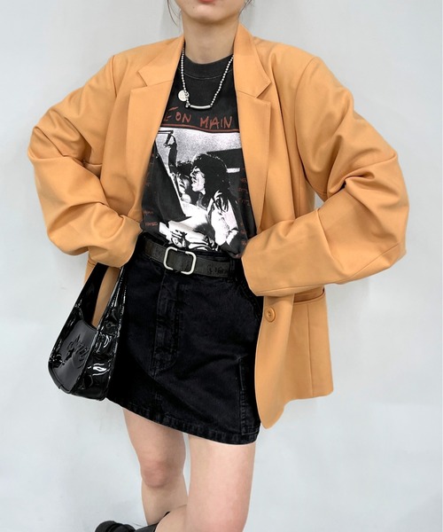 WHO'S WHO gallery（フーズフーギャラリー）の「ルーズテーラードジャケット（テーラードジャケット・レディース・ブラック/ピンク/オレンジ/ブラック系その他/ミント・FREE）」の12枚目の写真