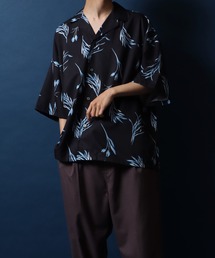 ANPAS | Total Pattern Print Big Silhouette Open Collar Shirt/総柄 ビッグシルエット オープンカラーシャツ(シャツ/ブラウス)