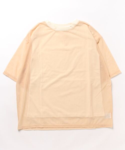 CHIGNON（シニヨン）の「CHIGNON  レイヤードシアーTシャツ（Tシャツ/カットソー・レディース・アイボリー/ブラック・FREE）」の7枚目の写真