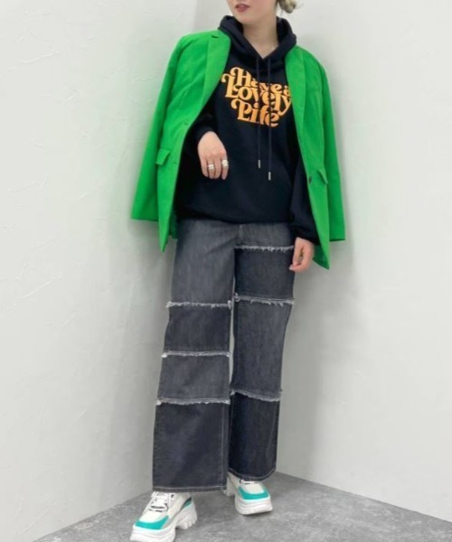 FOREVER 21（フォーエバー トゥエンティーワン）の「【POP】Have a Lovely Life カラーロゴパーカー（スウェット・レディース・オレンジ系その他/グリーン/ブラック・FREE）」の15枚目の写真