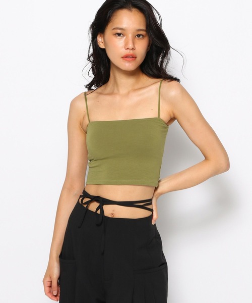 FOREVER 21（フォーエバー トゥエンティーワン）の「カップ付きクロップドキャミ（キャミソール・レディース・ホワイト/グリーン系その他/ブラック/グリーン系その他6/ホワイト系その他2/ブラウン系その他7/グレー系その他・SMALL/MEDIUM/LARGE）」の7枚目の写真