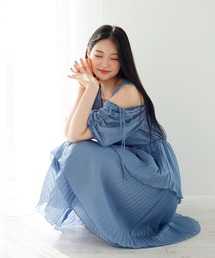 one after another NICE CLAUP | 肩のデザインが変えられる/プリーツティアードワンピース(ワンピース)