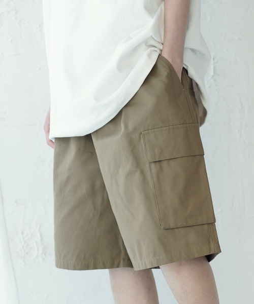 SIERRA DESIGNS（シェラデザイン）の「SIERRA DESIGNS / シエラデザインズ 別注 コラボ オーバーサイズ ミリタリー ハーフ カーゴパンツ（カーゴパンツ・メンズ・ブラック/カーキ・MEDIUM/LARGE）」の16枚目の写真