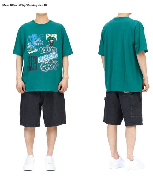 MAHAGRID（マハグリッド）の「『mahagrid/マハグリッド』STREET COLLAGE TEE/ストリートコラージュ 半袖 カットソー（Tシャツ/カットソー・メンズ・ブラック/ホワイト/グリーン・M/L）」の5枚目の写真