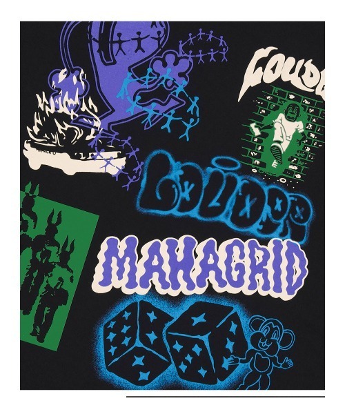 MAHAGRID（マハグリッド）の「『mahagrid/マハグリッド』STREET COLLAGE TEE/ストリートコラージュ 半袖 カットソー（Tシャツ/カットソー・メンズ・ブラック/ホワイト/グリーン・M/L）」の14枚目の写真