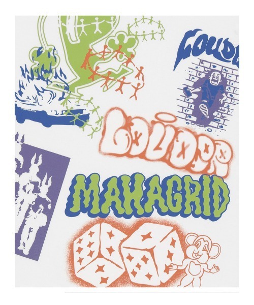 MAHAGRID（マハグリッド）の「『mahagrid/マハグリッド』STREET COLLAGE TEE/ストリートコラージュ 半袖 カットソー（Tシャツ/カットソー・メンズ・ブラック/ホワイト/グリーン・M/L）」の11枚目の写真