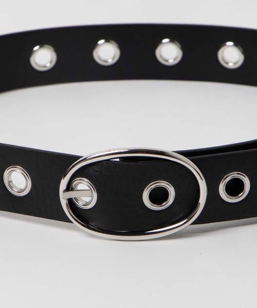 WEGO（ウィゴー）の「WEGO/オーバルバックルハトメベルト（ベルト・レディース・ブラック・FREE）」の4枚目の写真