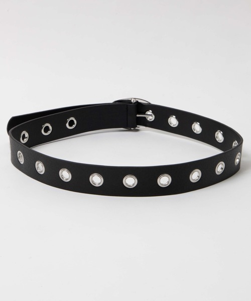 WEGO（ウィゴー）の「WEGO/オーバルバックルハトメベルト（ベルト・レディース・ブラック・FREE）」の5枚目の写真