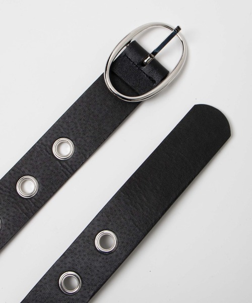 WEGO（ウィゴー）の「WEGO/オーバルバックルハトメベルト（ベルト・レディース・ブラック・FREE）」の6枚目の写真