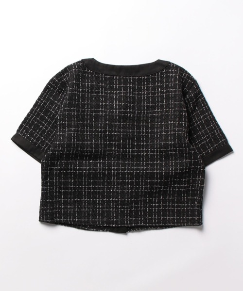 SpRay（スプレイ）の「ツィードライクカーディガン（カーディガン/ボレロ・レディース・オフホワイト/ブラック・FREE）」の7枚目の写真