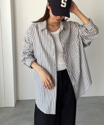 El mar | El mar(エルマール) オーバーサイズストライプシャツ(シャツ/ブラウス)