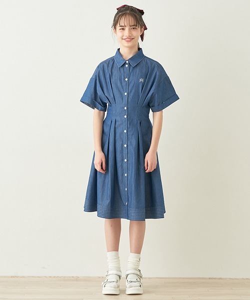 pom ponette junior（ポンポネットジュニア）の「シャツワンピース