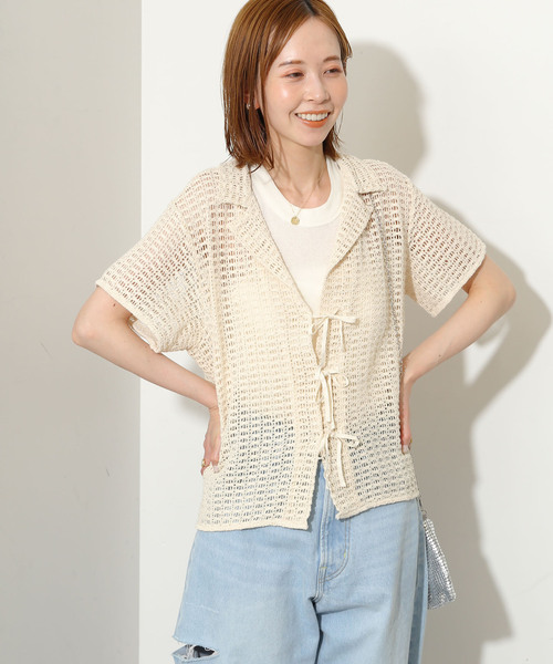 SLOBE IENA（スローブイエナ）の「【NINETY PERCENT/ナインティパーセント 】コットンノースリーブカットソー（Tシャツ/カットソー・レディース・ブラウン/イエロー/アイボリー/ピンク・FREE）」の22枚目の写真