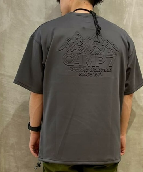 CAMP7(キャンプセブン)の「【接触冷感】【CAMP7】COOL ポンチTシャツ(Tシャツ/カットソー・メンズ・グリーン/パープル/ダークグレー/ブラック/オフホワイト・S/M/L/XL)」の3枚目の写真
