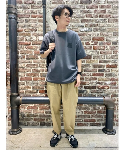 CAMP7(キャンプセブン)の「【接触冷感】【CAMP7】COOL ポンチTシャツ(Tシャツ/カットソー・メンズ・グリーン/パープル/ダークグレー/ブラック/オフホワイト・S/M/L/XL)」の8枚目の写真