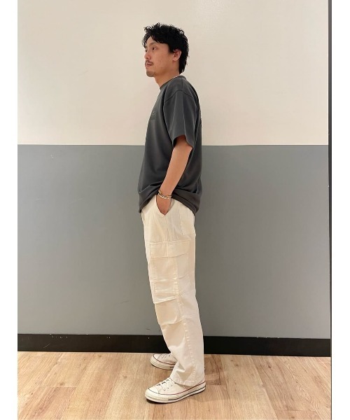 CAMP7(キャンプセブン)の「【接触冷感】【CAMP7】COOL ポンチTシャツ(Tシャツ/カットソー・メンズ・グリーン/パープル/ダークグレー/ブラック/オフホワイト・S/M/L/XL)」の14枚目の写真