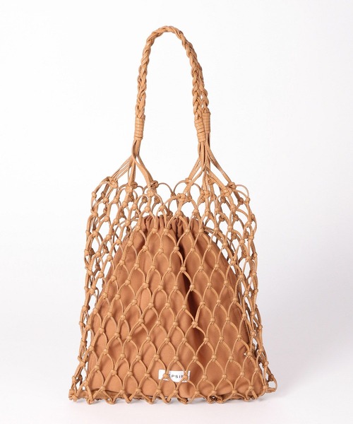 LEPSIM（レプシィム）の「フェイクレザーマクラメハンモックトート　183065（トートバッグ・レディース・アイボリー/グリーン/ベージュ・ONE SIZE）」の8枚目の写真