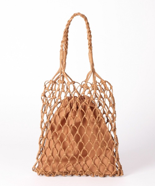 LEPSIM（レプシィム）の「フェイクレザーマクラメハンモックトート　183065（トートバッグ・レディース・アイボリー/グリーン/ベージュ・ONE SIZE）」の11枚目の写真