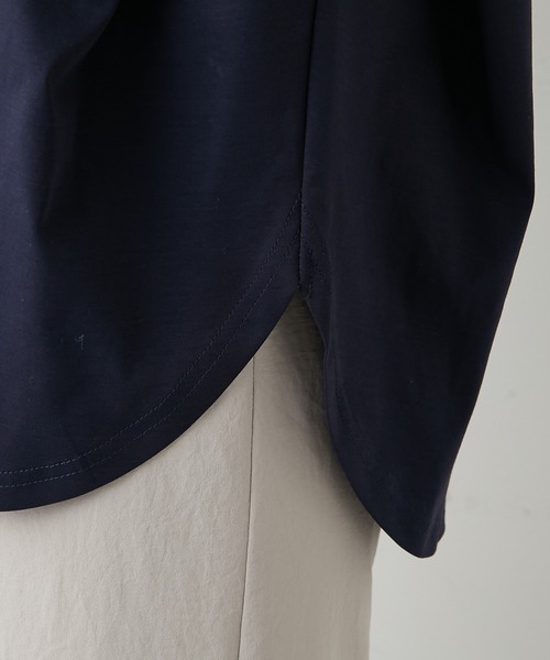 COLLAGE GALLARDAGALANTE（コラージュガリャルダガランテ）の「タックノースリTシャツ（Tシャツ/カットソー・レディース・キャメル/ネイビー/ホワイト・FREE）」の9枚目の写真