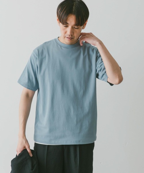 URBAN RESEARCH DOORS（アーバンリサーチドアーズ）の「クルーネックショートスリーブタフTシャツ（Tシャツ/カットソー・メンズ・ブルー/ホワイト/チャコールグレー/ライトグレー・MEDIUM/LARGE）」の7枚目の写真