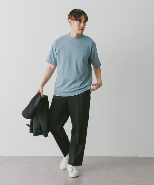 URBAN RESEARCH DOORS（アーバンリサーチドアーズ）の「クルーネックショートスリーブタフTシャツ（Tシャツ/カットソー・メンズ・ブルー/ホワイト/チャコールグレー/ライトグレー・MEDIUM/LARGE）」の22枚目の写真