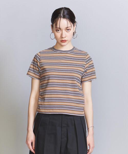 コットンマルチボーダーTシャツ