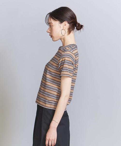 コットンマルチボーダーTシャツ