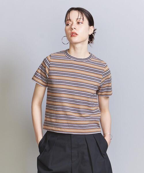 コットンマルチボーダーTシャツ