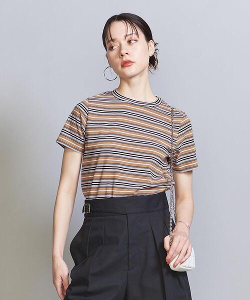 コットンマルチボーダーTシャツ