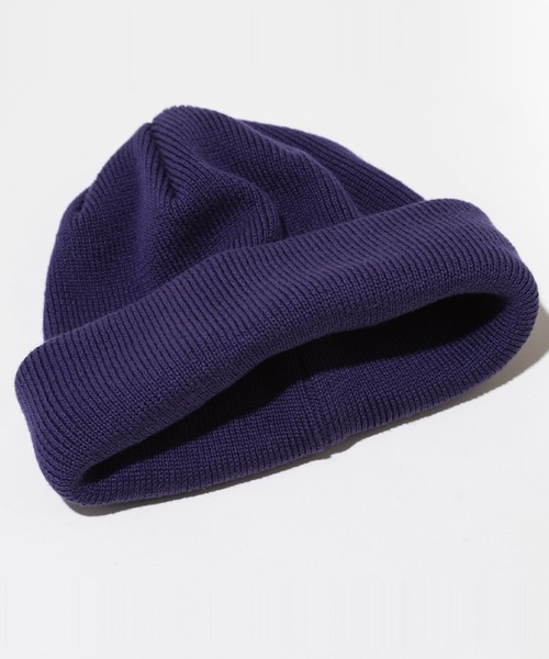 THE FACTORY MADE（ザ ファクトリー メイド）の「THE FACTORY MADE/ザファクトリーメイド ニットキャップ ダブル KNIT ROLL CAP FM775（ニットキャップ/ビーニー・メンズ・パープル/グレー/ブラック/カーキ・FREE）」の4枚目の写真