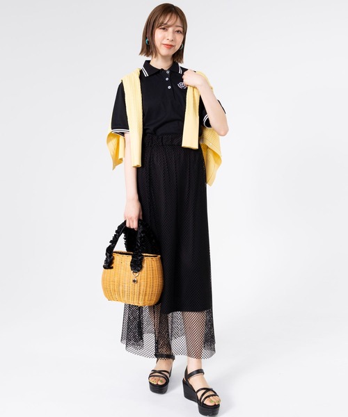 marie claire bis(マリクレール ビス)の「【別注 WEB限定】【marie claire bis/マリ・クレール ビス】ポロシャツ 半袖 汗染み防止 ボタンダウン 衿ライン 刺繍ロゴ(ポロシャツ・レディース・ブラック/ホワイト/ネイビー・M/L/LL/3L)」の16枚目の写真