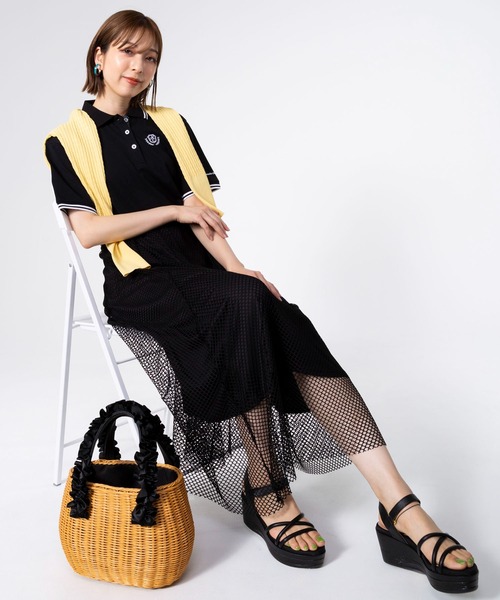 marie claire bis(マリクレール ビス)の「【別注 WEB限定】【marie claire bis/マリ・クレール ビス】ポロシャツ 半袖 汗染み防止 ボタンダウン 衿ライン 刺繍ロゴ(ポロシャツ・レディース・ブラック/ホワイト/ネイビー・M/L/LL/3L)」の14枚目の写真