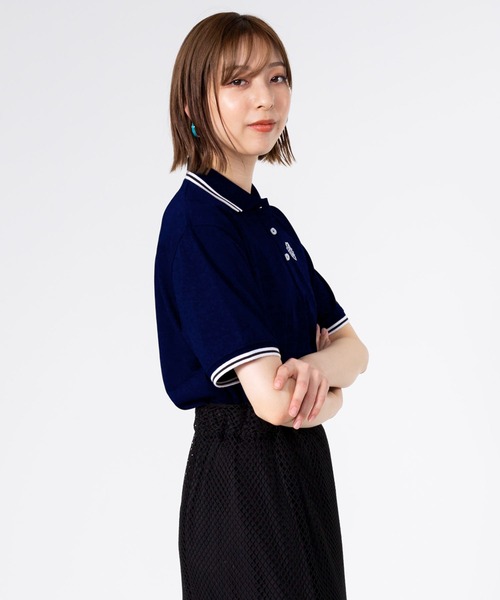 marie claire bis(マリクレール ビス)の「【別注 WEB限定】【marie claire bis/マリ・クレール ビス】ポロシャツ 半袖 汗染み防止 ボタンダウン 衿ライン 刺繍ロゴ(ポロシャツ・レディース・ブラック/ホワイト/ネイビー・M/L/LL/3L)」の13枚目の写真