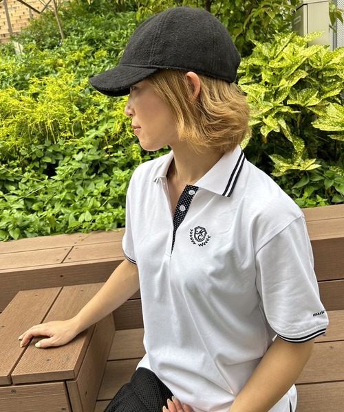 marie claire bis(マリクレール ビス)の「【別注 WEB限定】【marie claire bis/マリ・クレール ビス】ポロシャツ 半袖 汗染み防止 ボタンダウン 衿ライン 刺繍ロゴ(ポロシャツ・レディース・ブラック/ホワイト/ネイビー・M/L/LL/3L)」の9枚目の写真