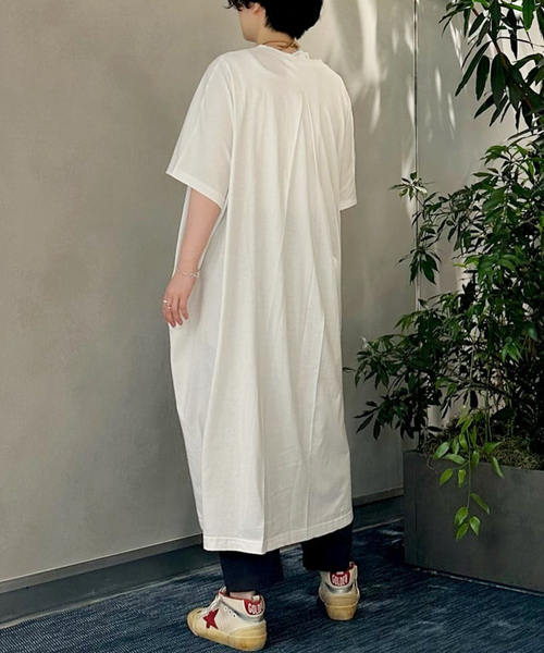 セール】オーガニックコットン ドロップワンピース（Tシャツ